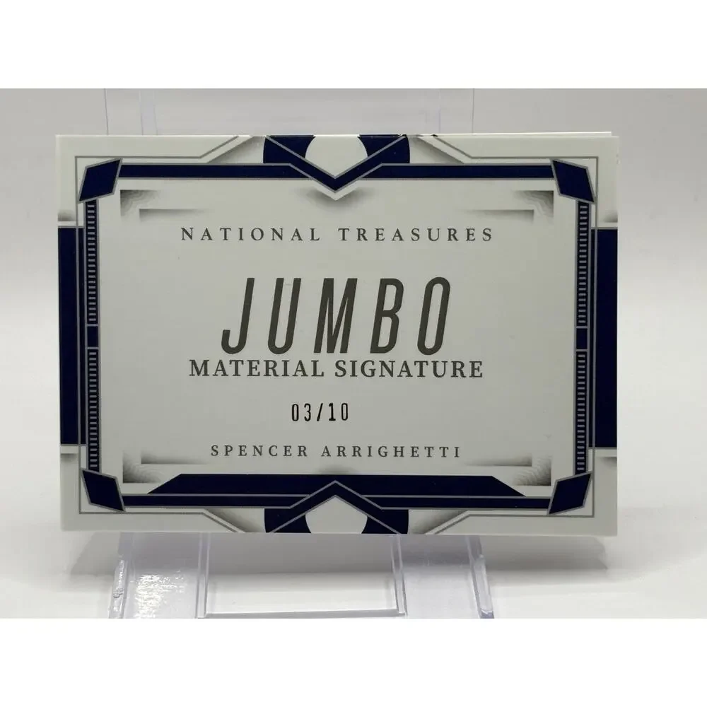 2024 National Treasures Spencer Arrighetti Rookie Booklet Jumbo Patch Auto 3/10 - Picture 5 of 6